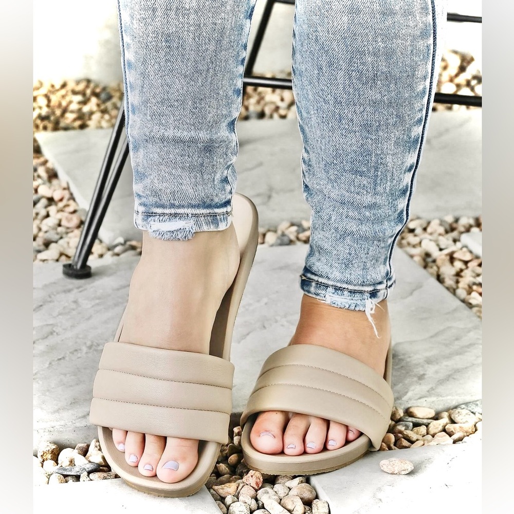 New in Box Ccocci Dottie Slides in Beige